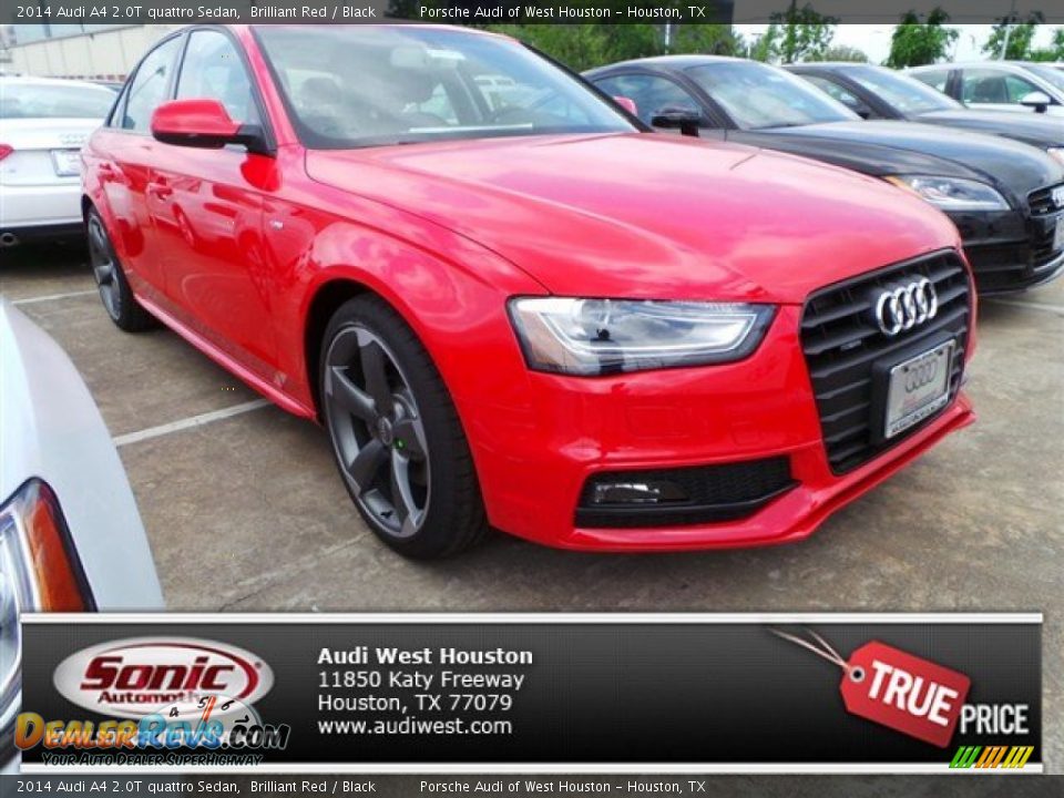 2014 Audi A4 2.0T quattro Sedan Brilliant Red / Black Photo #1