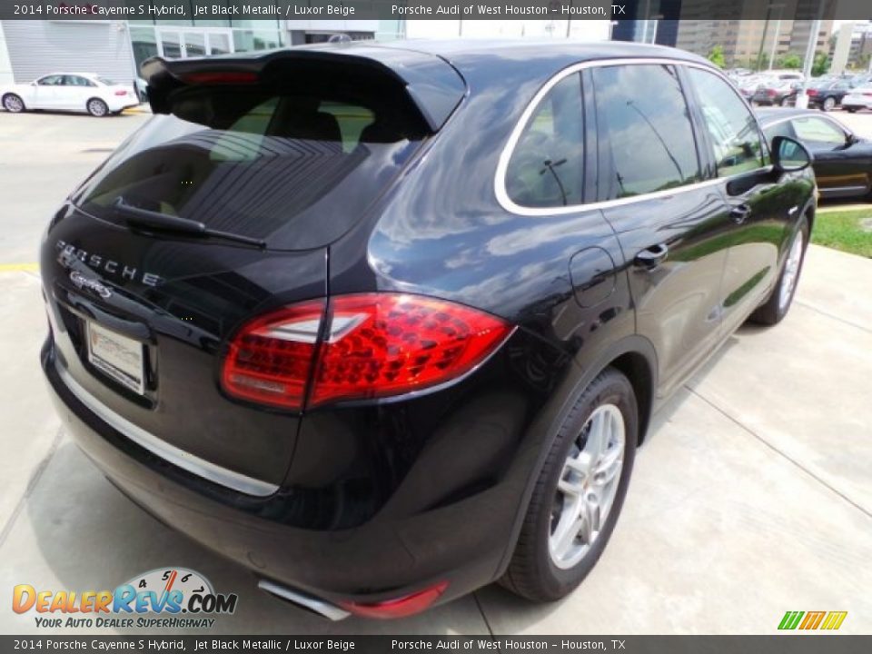 2014 Porsche Cayenne S Hybrid Jet Black Metallic / Luxor Beige Photo #8