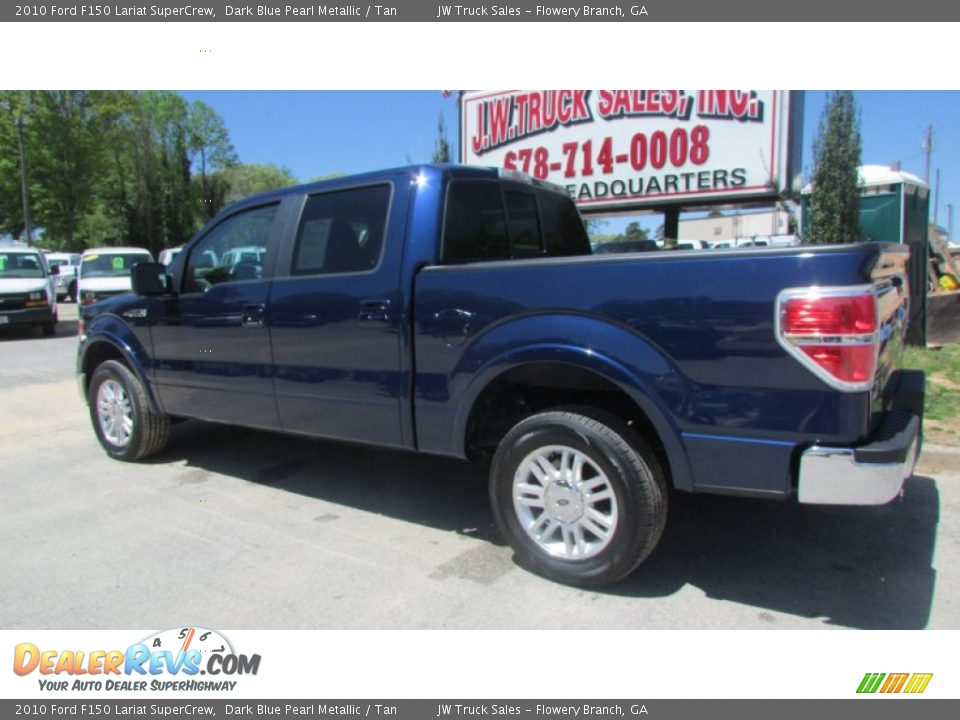 2010 Ford F150 Lariat SuperCrew Dark Blue Pearl Metallic / Tan Photo #4