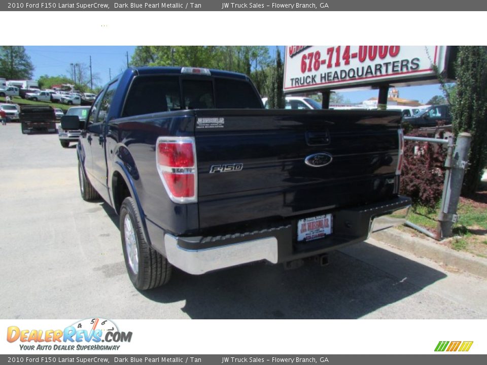 2010 Ford F150 Lariat SuperCrew Dark Blue Pearl Metallic / Tan Photo #5