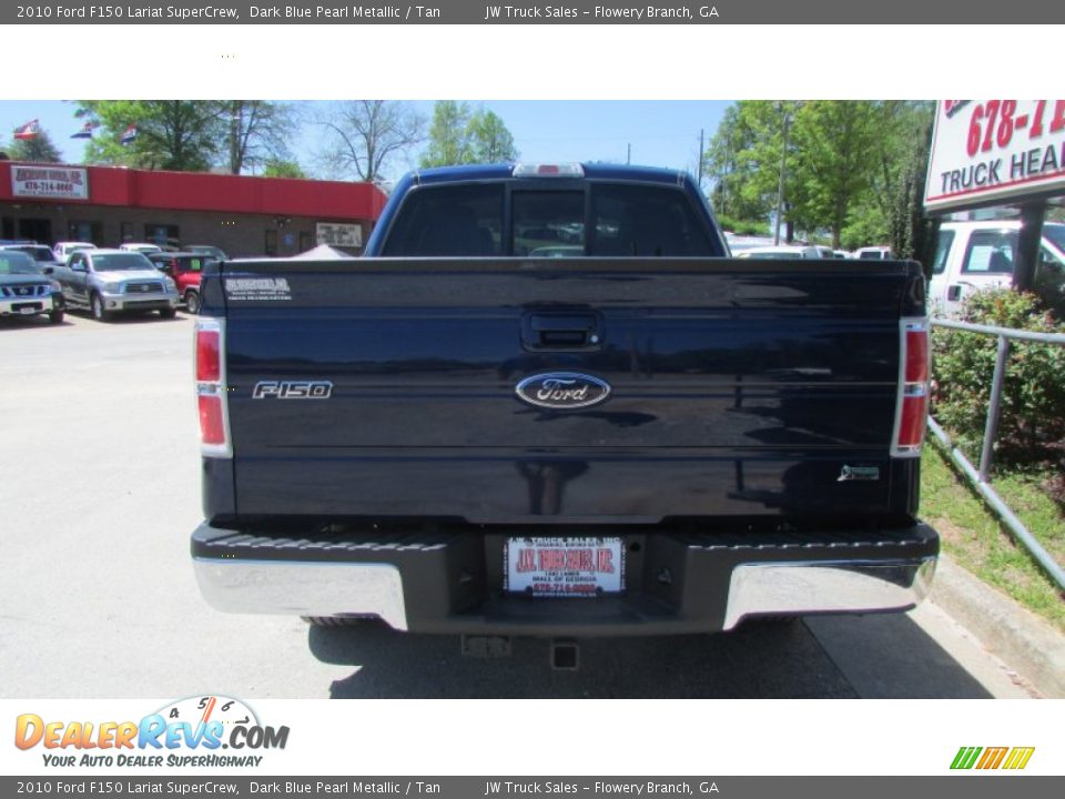2010 Ford F150 Lariat SuperCrew Dark Blue Pearl Metallic / Tan Photo #6