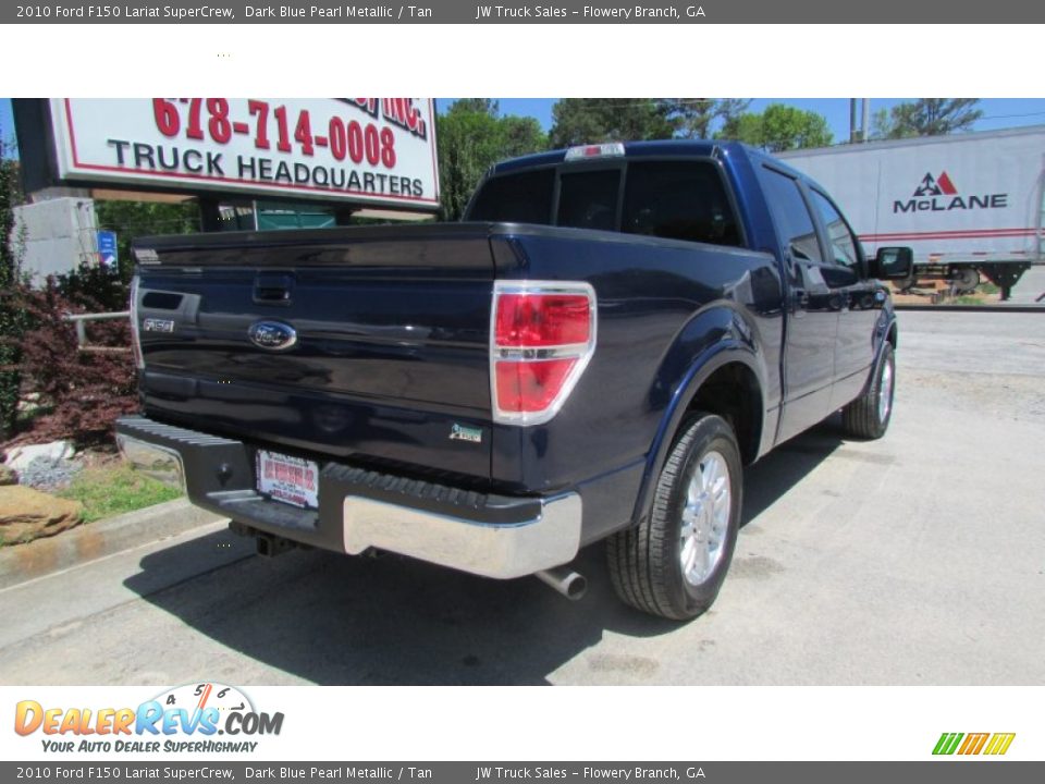 2010 Ford F150 Lariat SuperCrew Dark Blue Pearl Metallic / Tan Photo #7