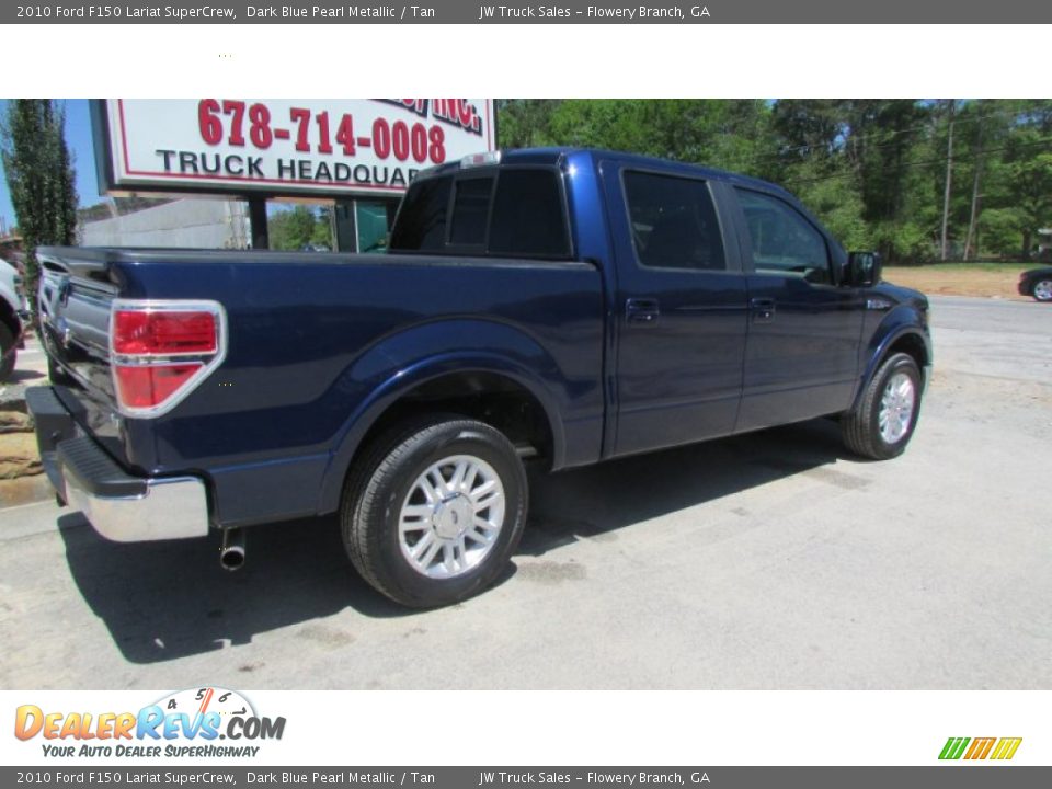2010 Ford F150 Lariat SuperCrew Dark Blue Pearl Metallic / Tan Photo #8