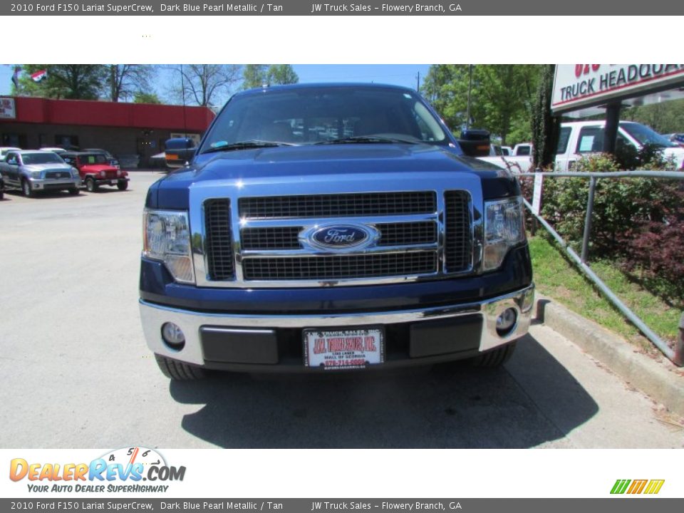 2010 Ford F150 Lariat SuperCrew Dark Blue Pearl Metallic / Tan Photo #11