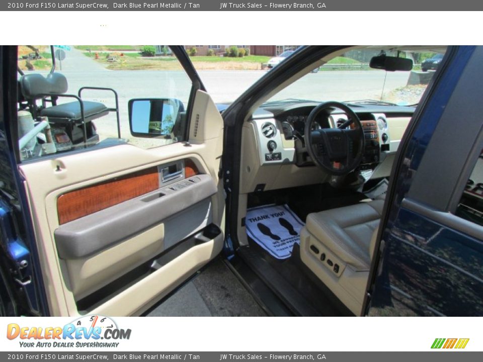 2010 Ford F150 Lariat SuperCrew Dark Blue Pearl Metallic / Tan Photo #13