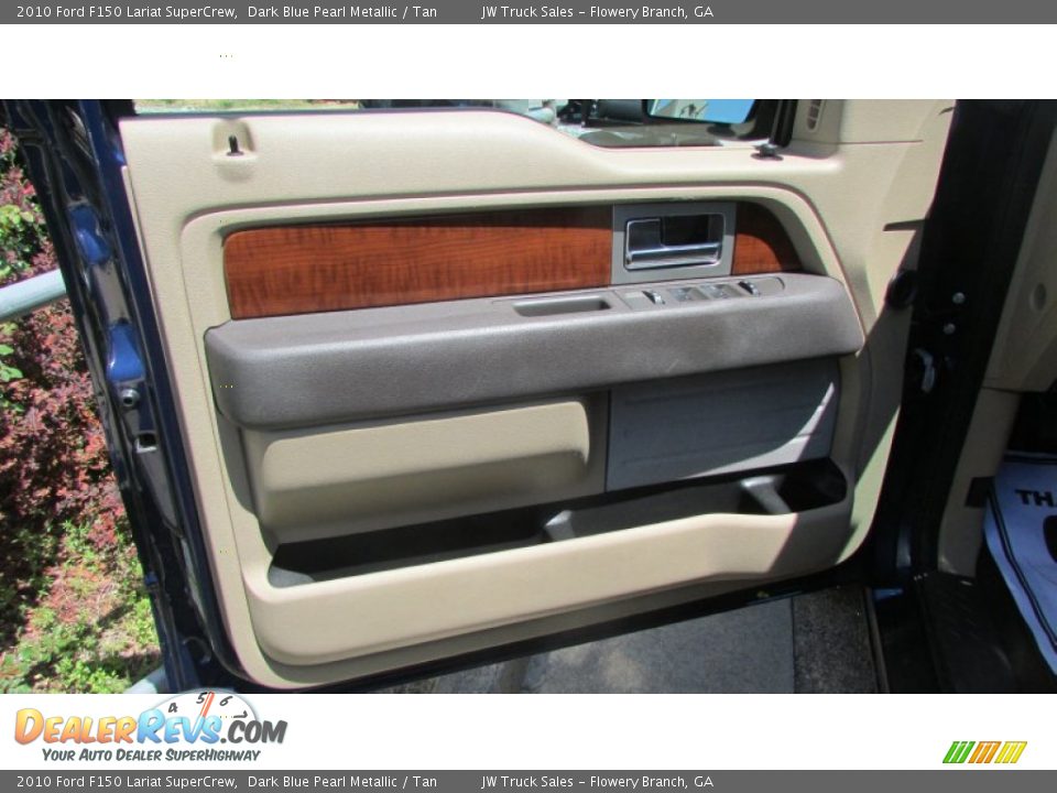 2010 Ford F150 Lariat SuperCrew Dark Blue Pearl Metallic / Tan Photo #14