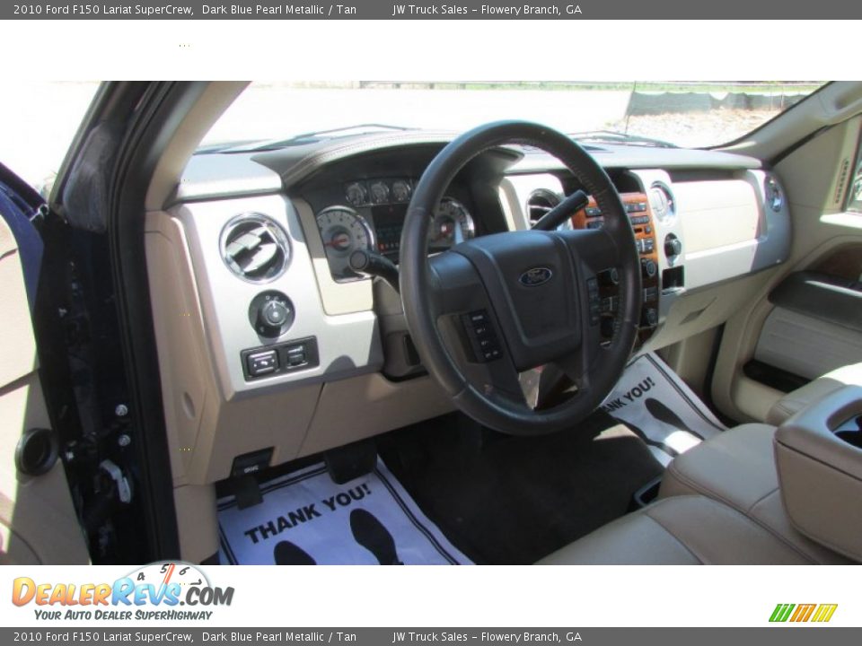 2010 Ford F150 Lariat SuperCrew Dark Blue Pearl Metallic / Tan Photo #18