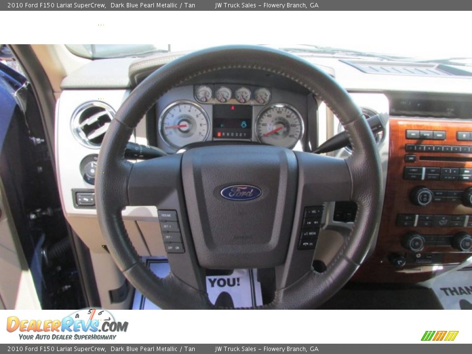 2010 Ford F150 Lariat SuperCrew Dark Blue Pearl Metallic / Tan Photo #20