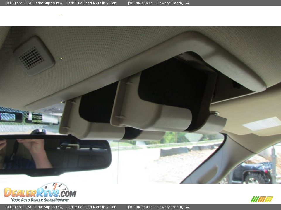 2010 Ford F150 Lariat SuperCrew Dark Blue Pearl Metallic / Tan Photo #27