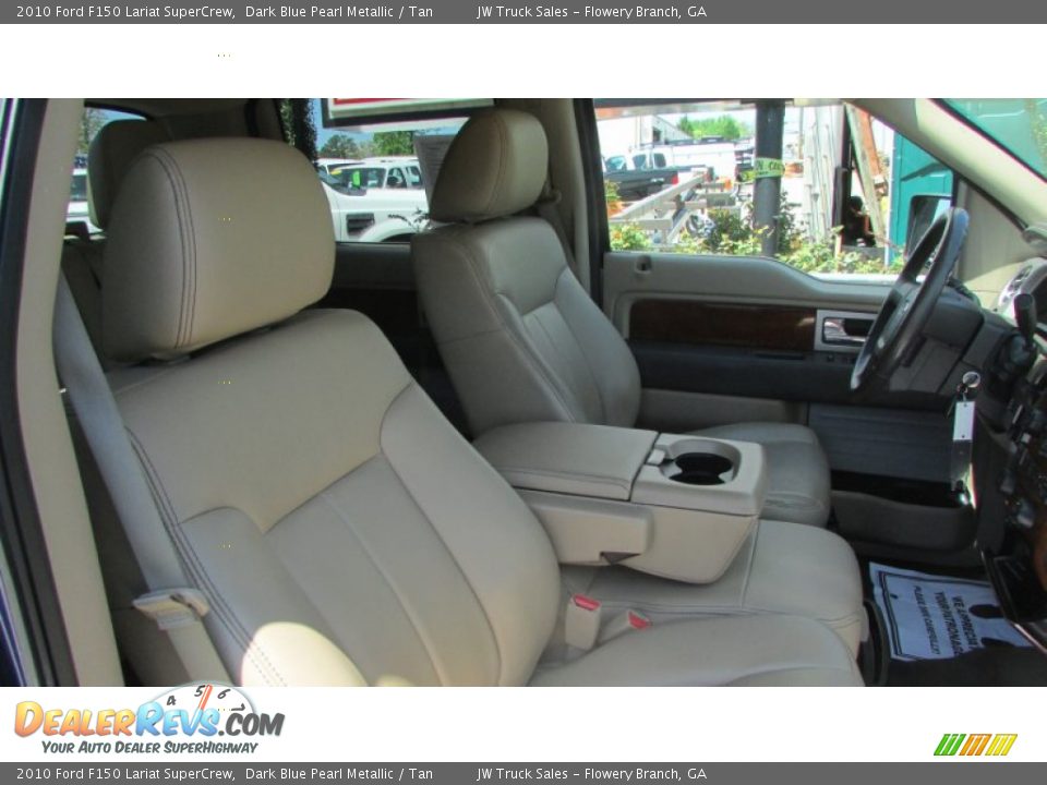 2010 Ford F150 Lariat SuperCrew Dark Blue Pearl Metallic / Tan Photo #36