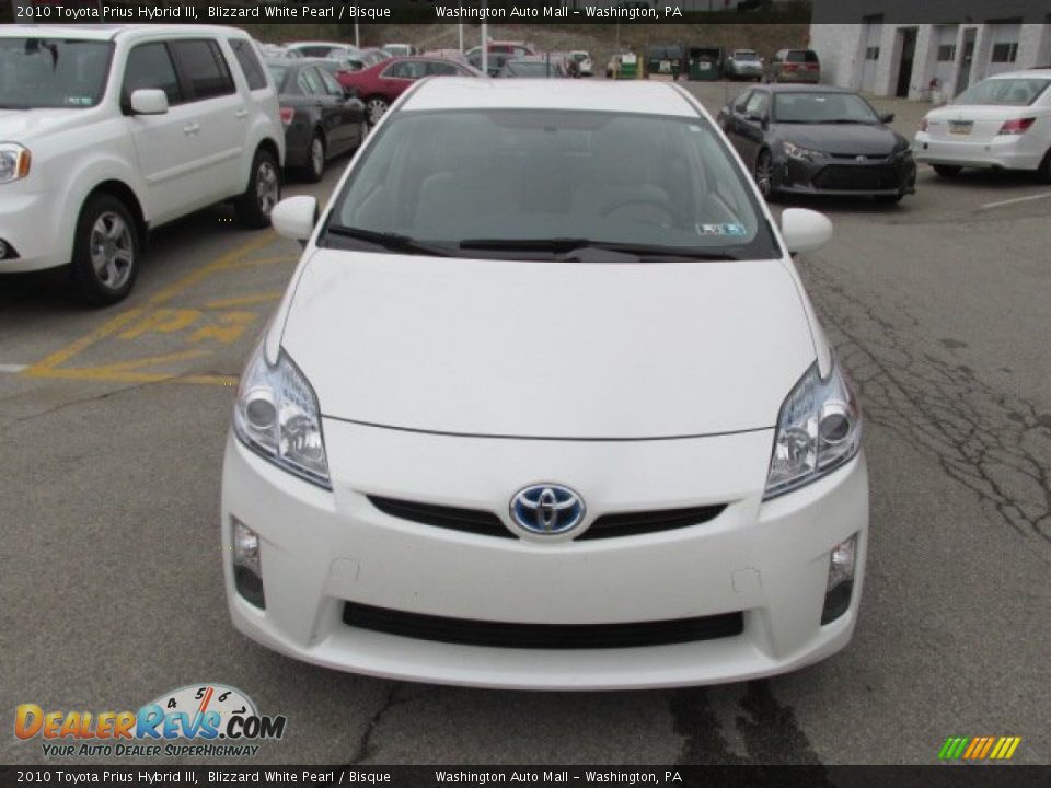 2010 Toyota Prius Hybrid III Blizzard White Pearl / Bisque Photo #3