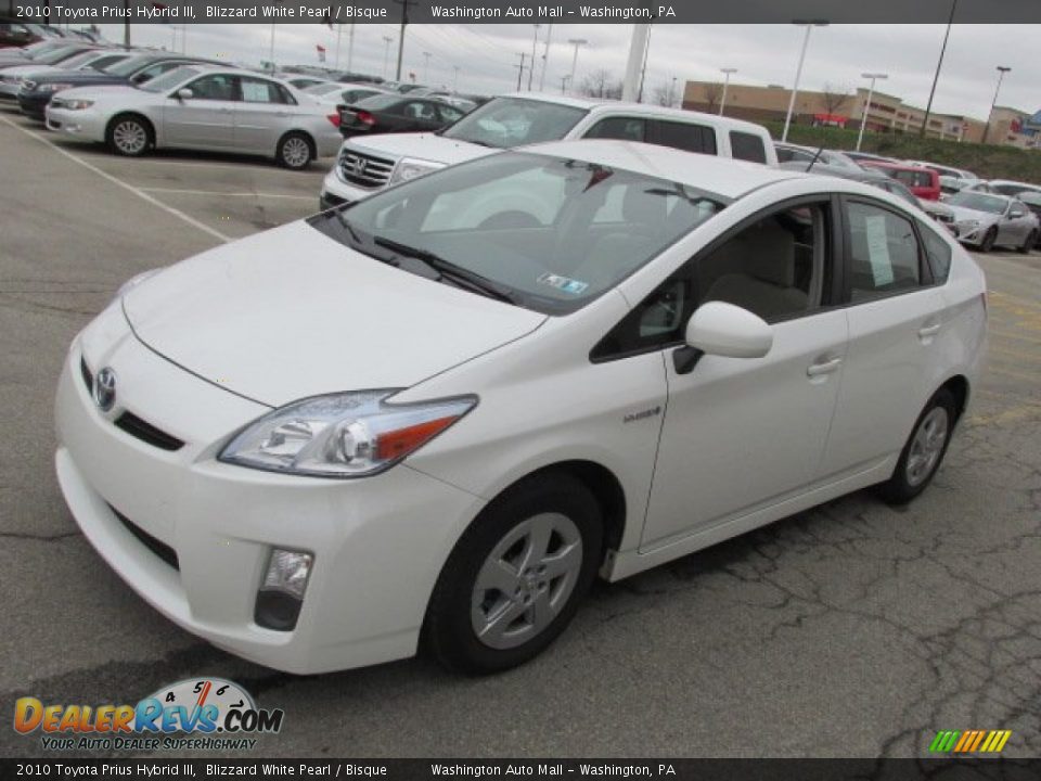 2010 Toyota Prius Hybrid III Blizzard White Pearl / Bisque Photo #4
