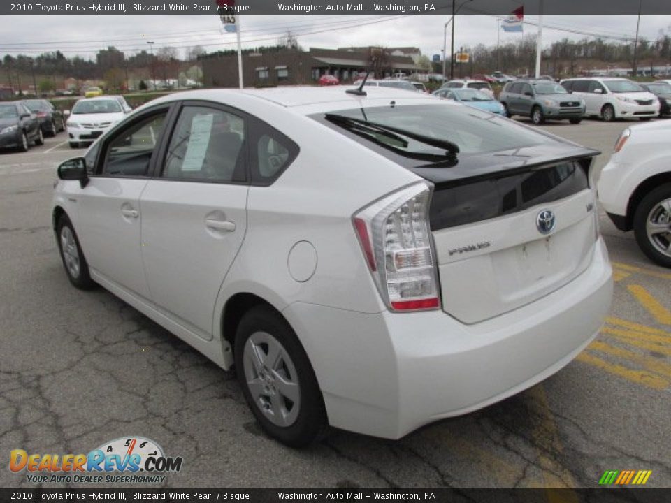 2010 Toyota Prius Hybrid III Blizzard White Pearl / Bisque Photo #6