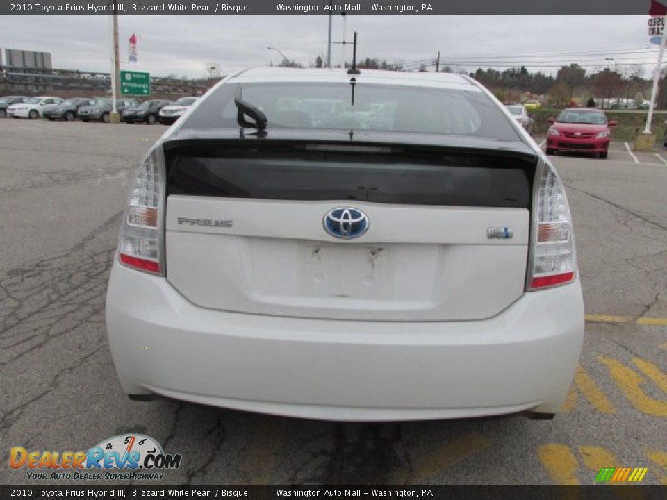 2010 Toyota Prius Hybrid III Blizzard White Pearl / Bisque Photo #8