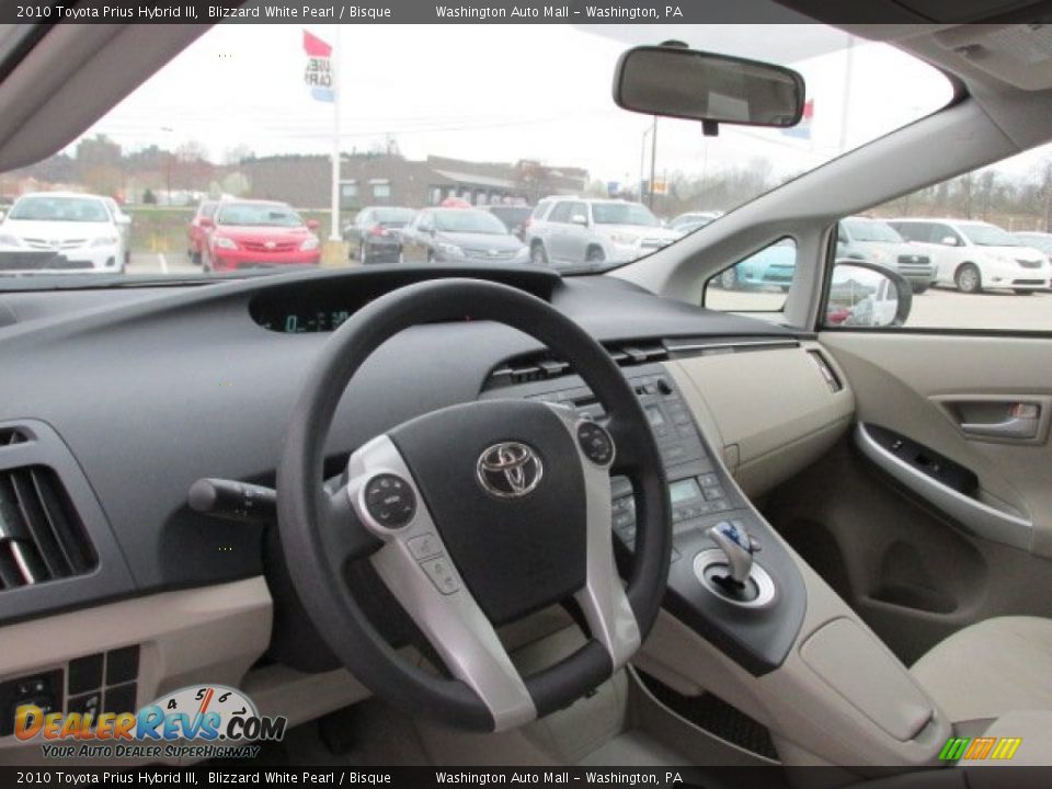 2010 Toyota Prius Hybrid III Blizzard White Pearl / Bisque Photo #10