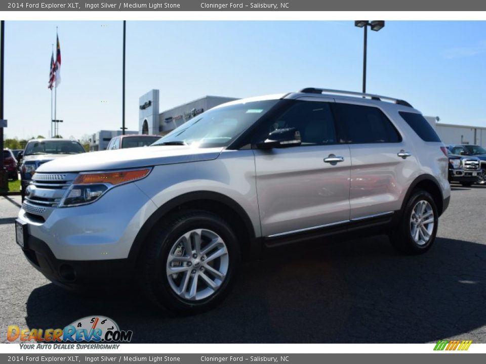 2014 Ford Explorer XLT Ingot Silver / Medium Light Stone Photo #3