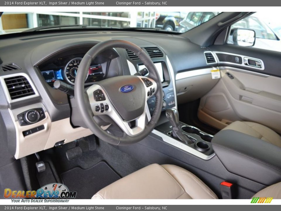 2014 Ford Explorer XLT Ingot Silver / Medium Light Stone Photo #7