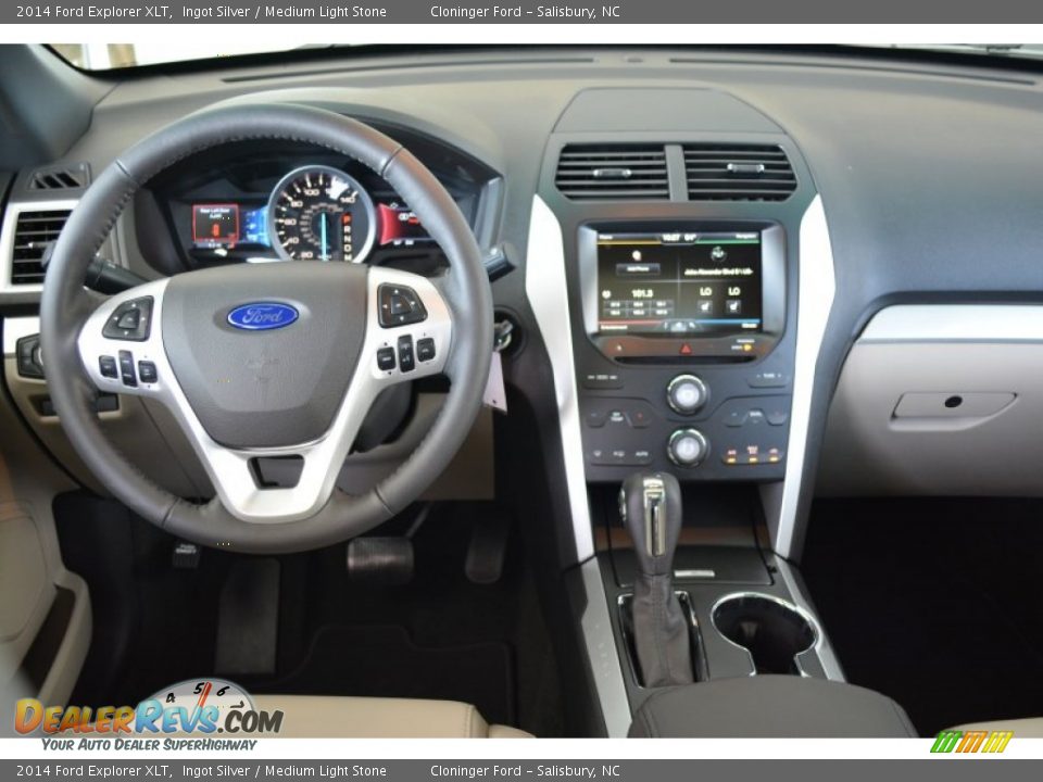 2014 Ford Explorer XLT Ingot Silver / Medium Light Stone Photo #13