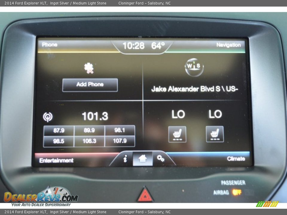 2014 Ford Explorer XLT Ingot Silver / Medium Light Stone Photo #15