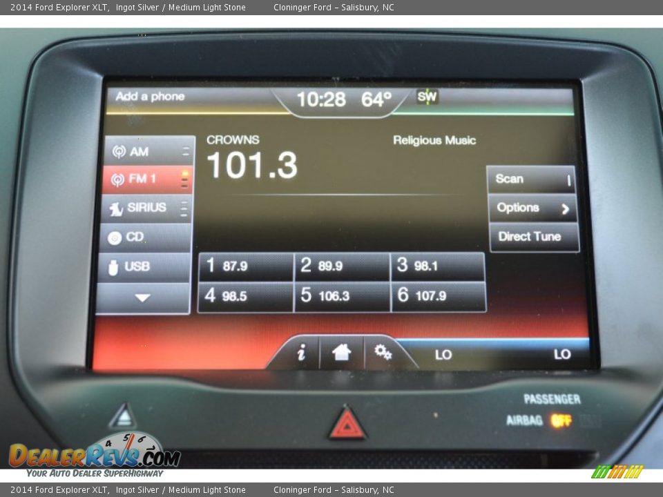 2014 Ford Explorer XLT Ingot Silver / Medium Light Stone Photo #16