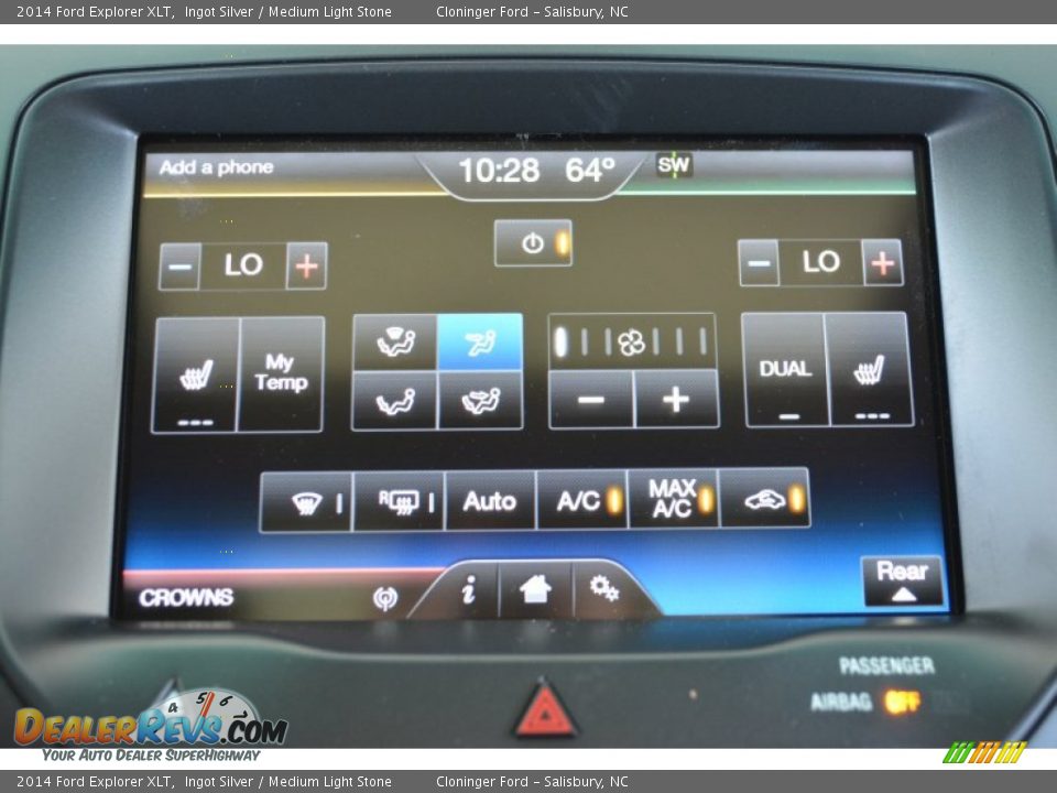 2014 Ford Explorer XLT Ingot Silver / Medium Light Stone Photo #17