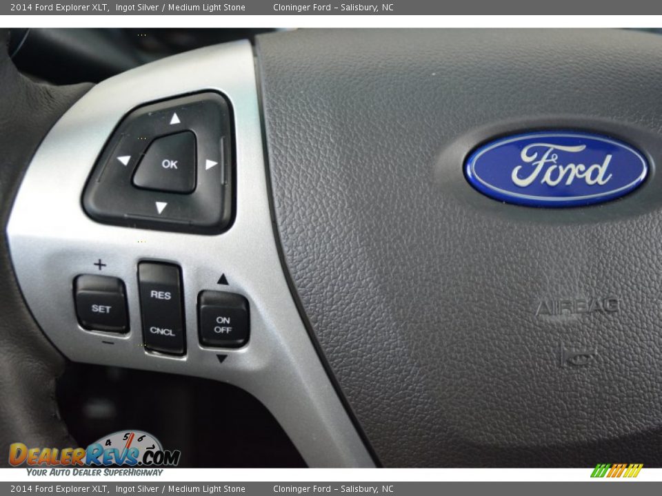 2014 Ford Explorer XLT Ingot Silver / Medium Light Stone Photo #27