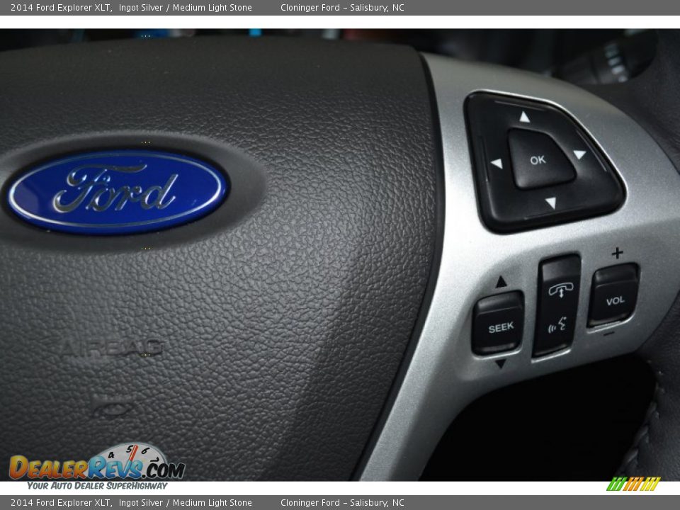 2014 Ford Explorer XLT Ingot Silver / Medium Light Stone Photo #28