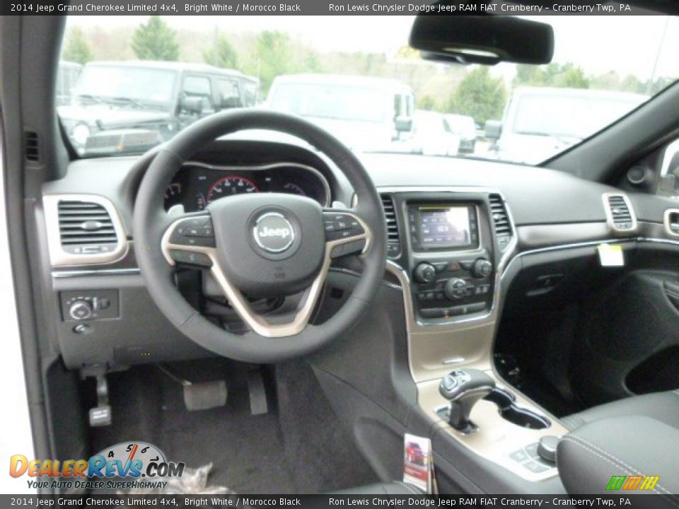 2014 Jeep Grand Cherokee Limited 4x4 Bright White / Morocco Black Photo #12