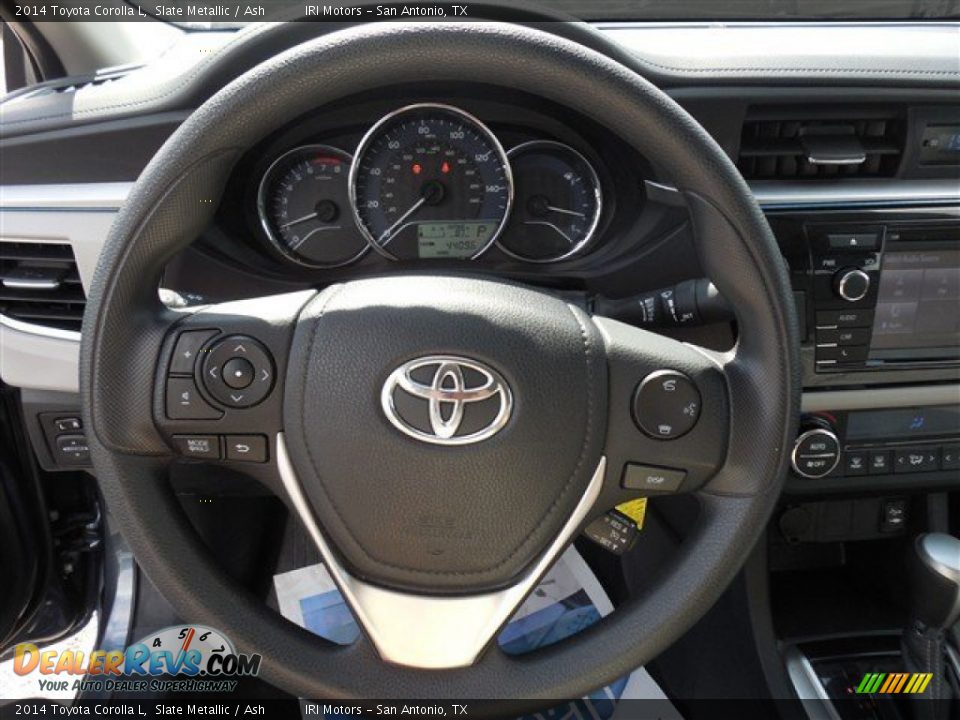 2014 Toyota Corolla L Slate Metallic / Ash Photo #19