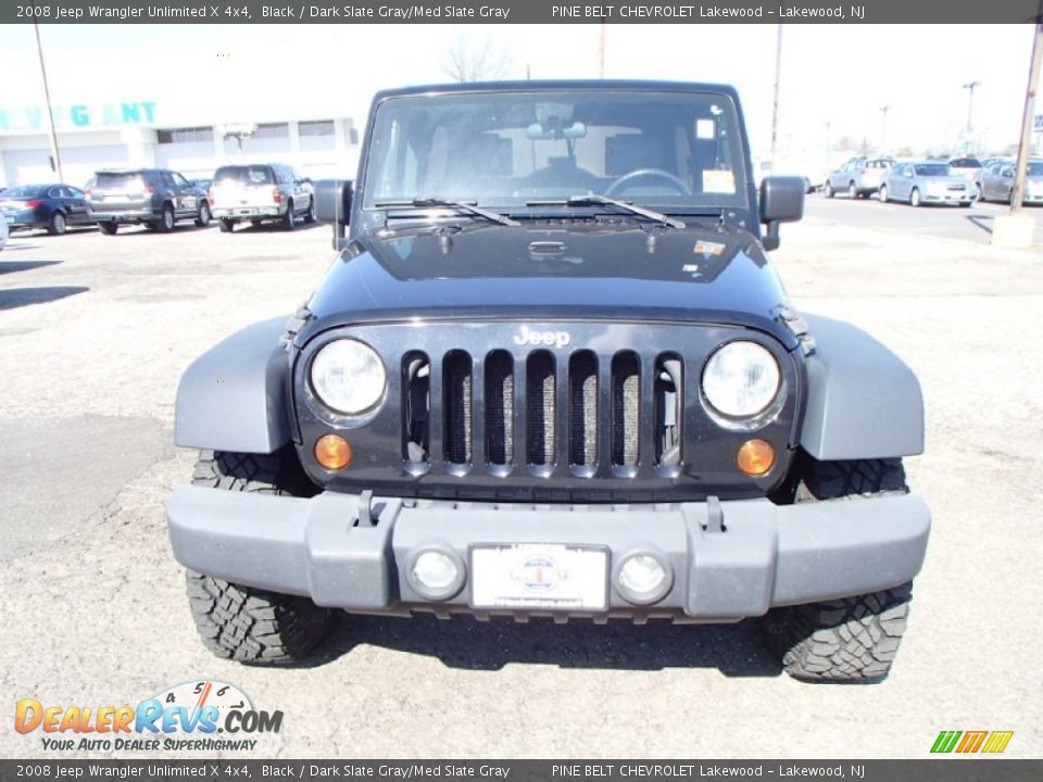 2008 Jeep Wrangler Unlimited X 4x4 Black / Dark Slate Gray/Med Slate Gray Photo #2