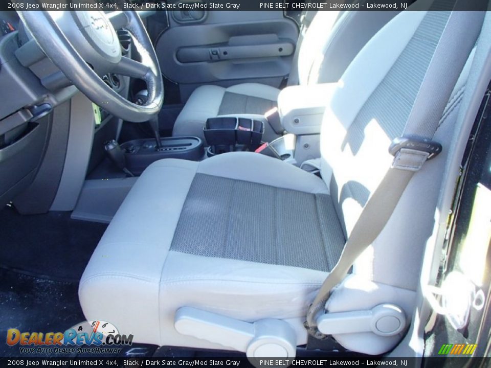 2008 Jeep Wrangler Unlimited X 4x4 Black / Dark Slate Gray/Med Slate Gray Photo #10