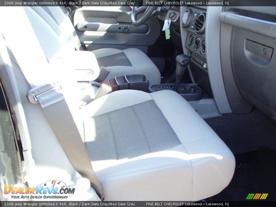 2008 Jeep Wrangler Unlimited X 4x4 Black / Dark Slate Gray/Med Slate Gray Photo #11