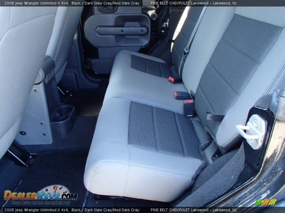 2008 Jeep Wrangler Unlimited X 4x4 Black / Dark Slate Gray/Med Slate Gray Photo #12