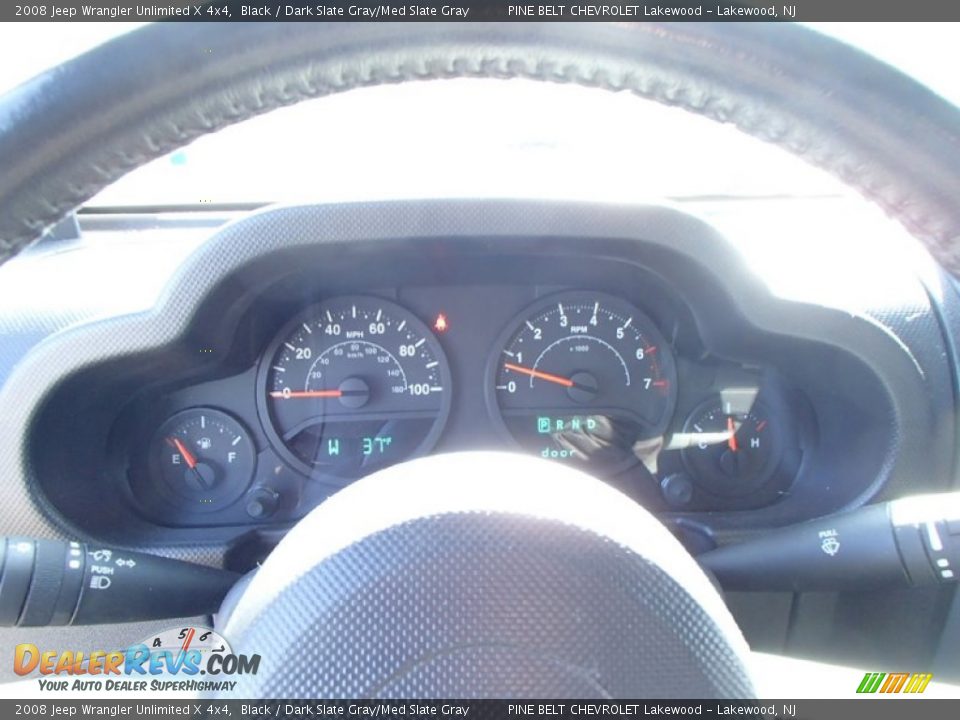 2008 Jeep Wrangler Unlimited X 4x4 Black / Dark Slate Gray/Med Slate Gray Photo #17