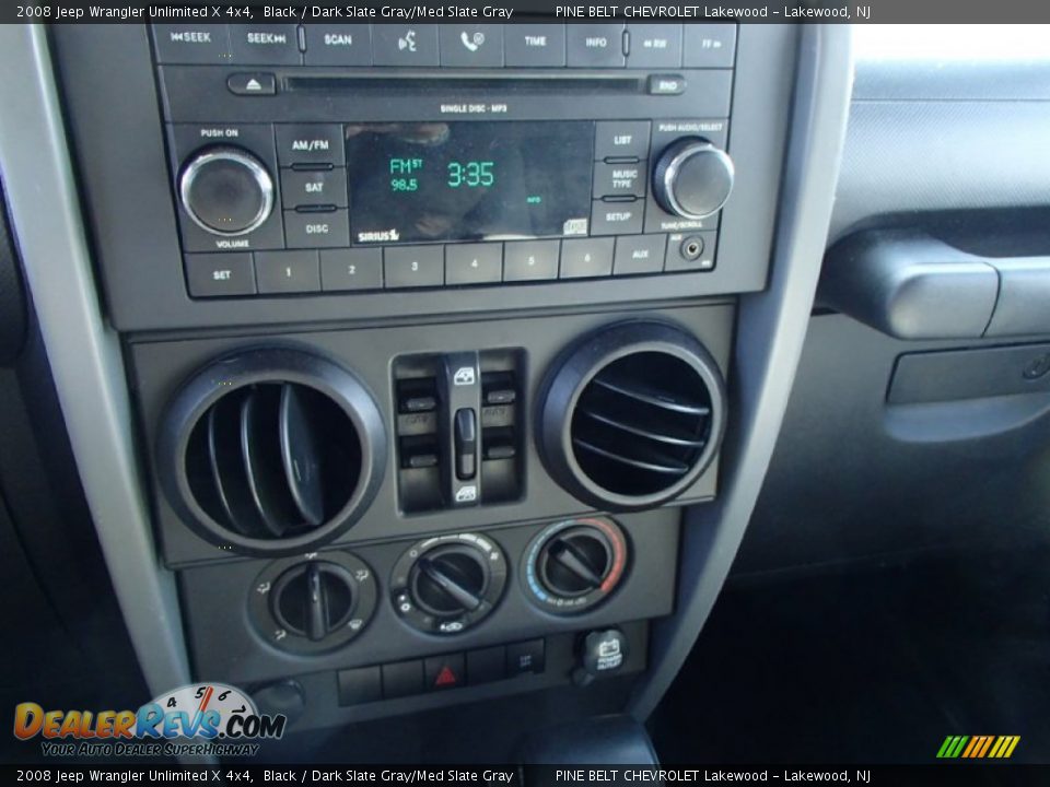 2008 Jeep Wrangler Unlimited X 4x4 Black / Dark Slate Gray/Med Slate Gray Photo #18