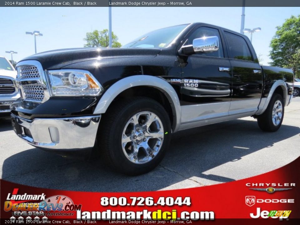 2014 Ram 1500 Laramie Crew Cab Black / Black Photo #1