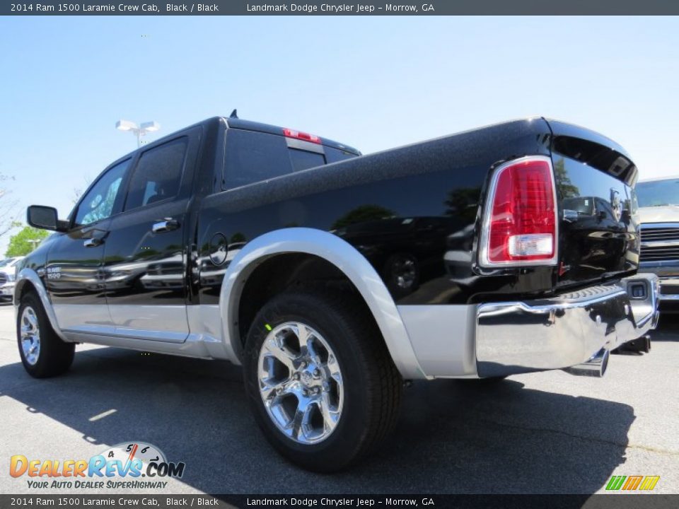 2014 Ram 1500 Laramie Crew Cab Black / Black Photo #2