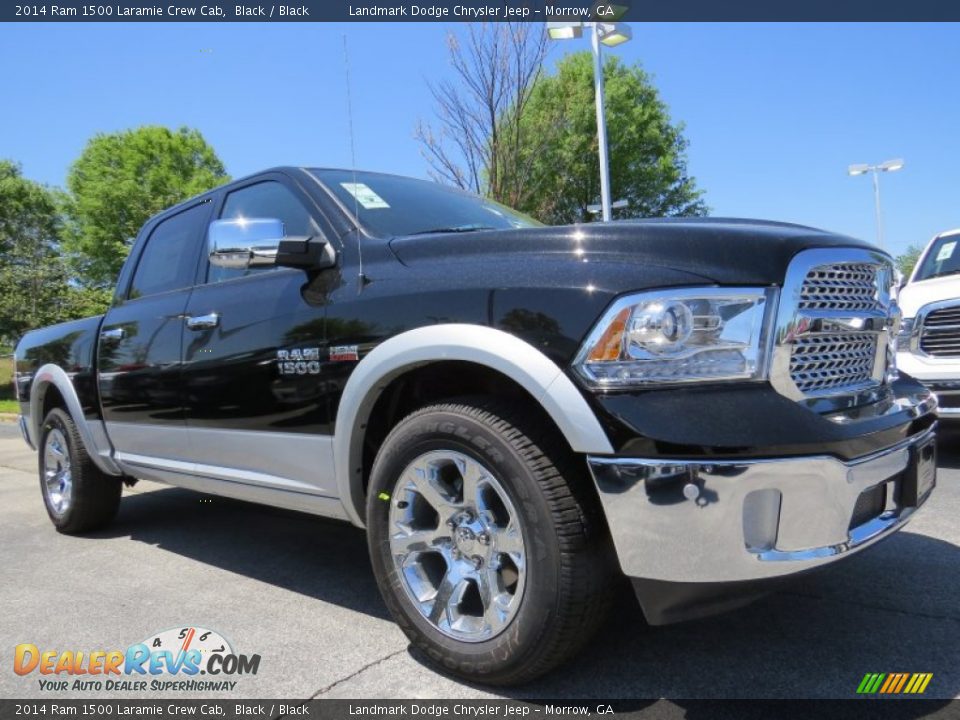 2014 Ram 1500 Laramie Crew Cab Black / Black Photo #4