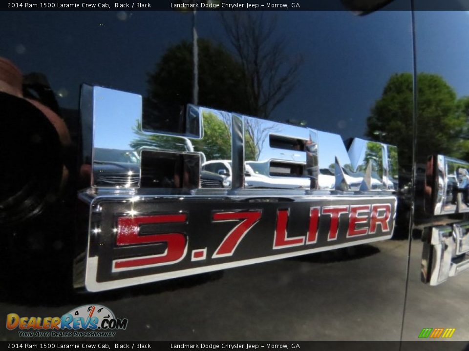 2014 Ram 1500 Laramie Crew Cab Black / Black Photo #6