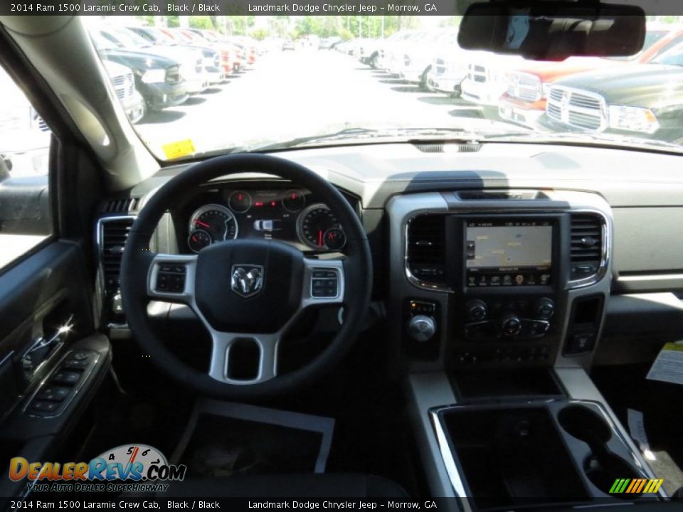 2014 Ram 1500 Laramie Crew Cab Black / Black Photo #8