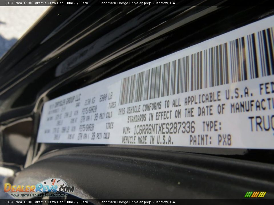 2014 Ram 1500 Laramie Crew Cab Black / Black Photo #10