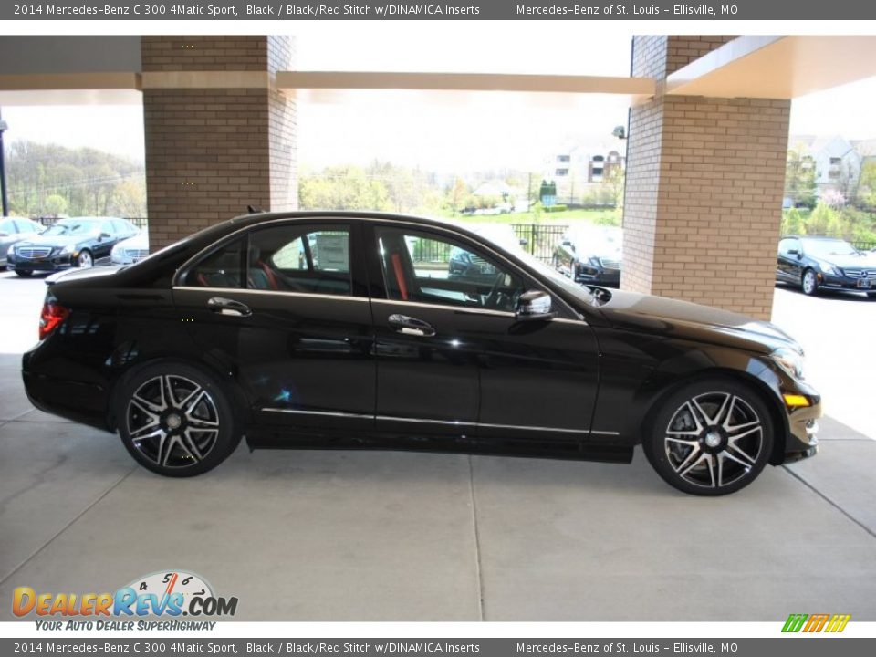 2014 Mercedes-Benz C 300 4Matic Sport Black / Black/Red Stitch w/DINAMICA Inserts Photo #2