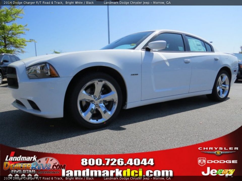 2014 Dodge Charger R/T Road & Track Bright White / Black Photo #1