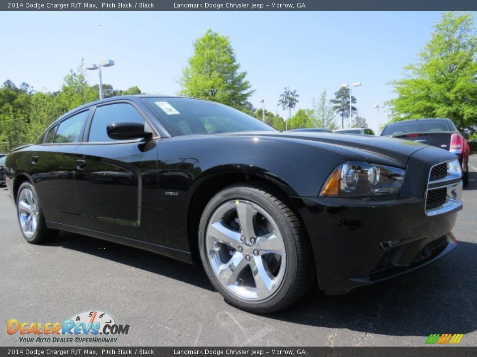 2014 Dodge Charger R/T Max Pitch Black / Black Photo #4
