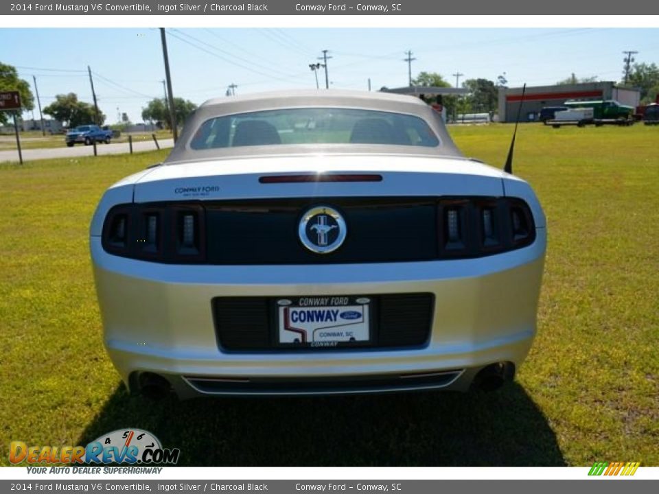 2014 Ford Mustang V6 Convertible Ingot Silver / Charcoal Black Photo #6