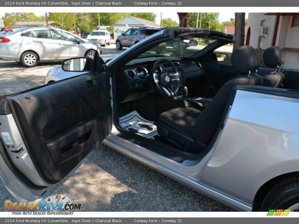 2014 Ford Mustang V6 Convertible Ingot Silver / Charcoal Black Photo #13