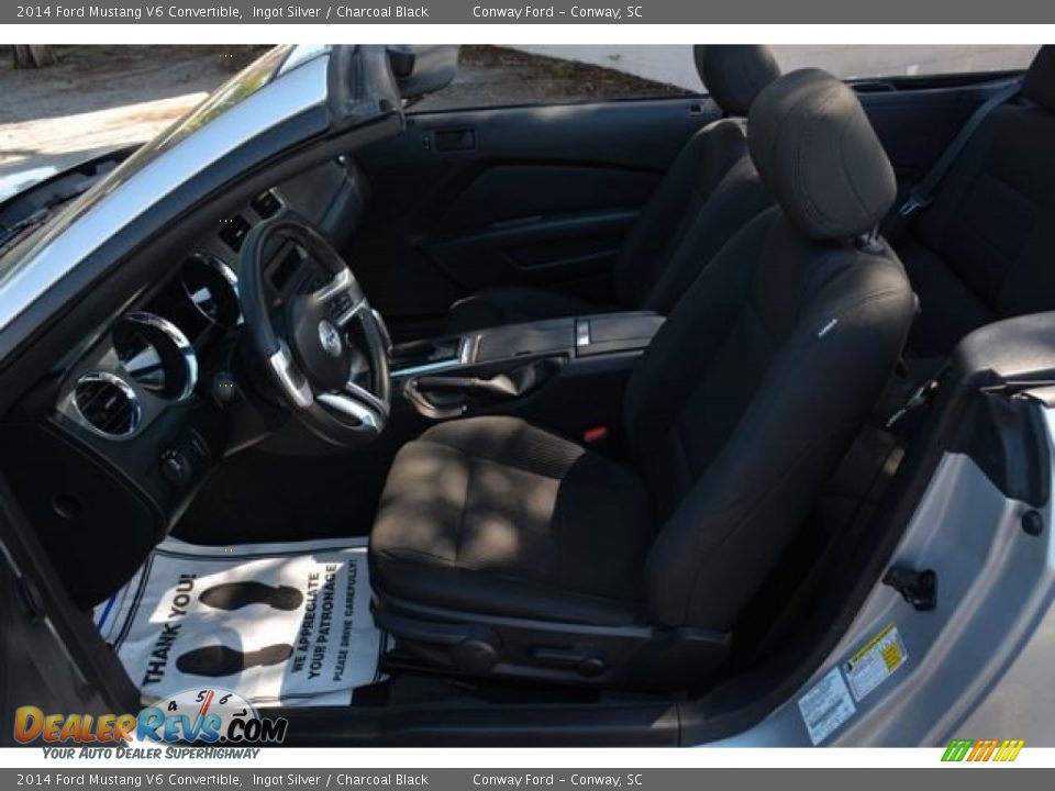 2014 Ford Mustang V6 Convertible Ingot Silver / Charcoal Black Photo #14