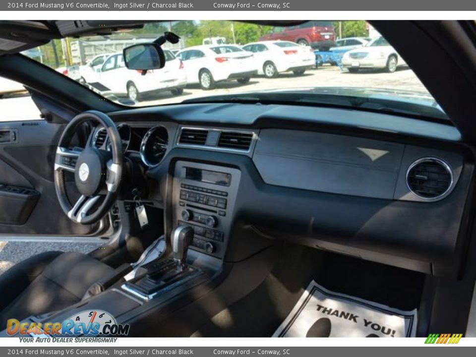 2014 Ford Mustang V6 Convertible Ingot Silver / Charcoal Black Photo #23