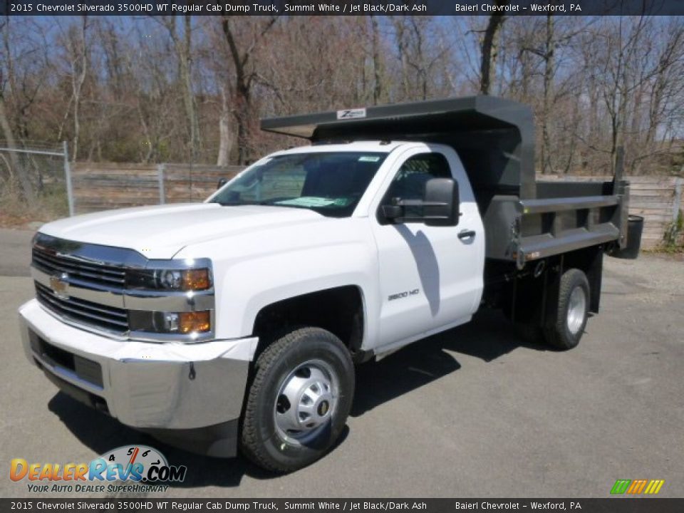2015 Chevrolet Silverado 3500HD WT Regular Cab Dump Truck Summit White / Jet Black/Dark Ash Photo #2