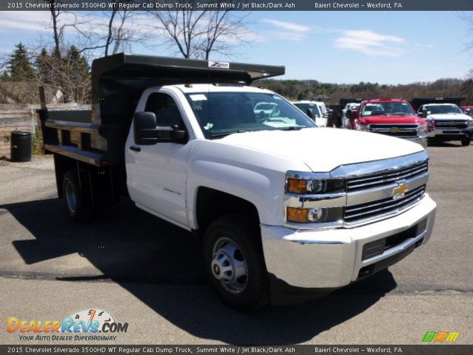 2015 Chevrolet Silverado 3500HD WT Regular Cab Dump Truck Summit White / Jet Black/Dark Ash Photo #4
